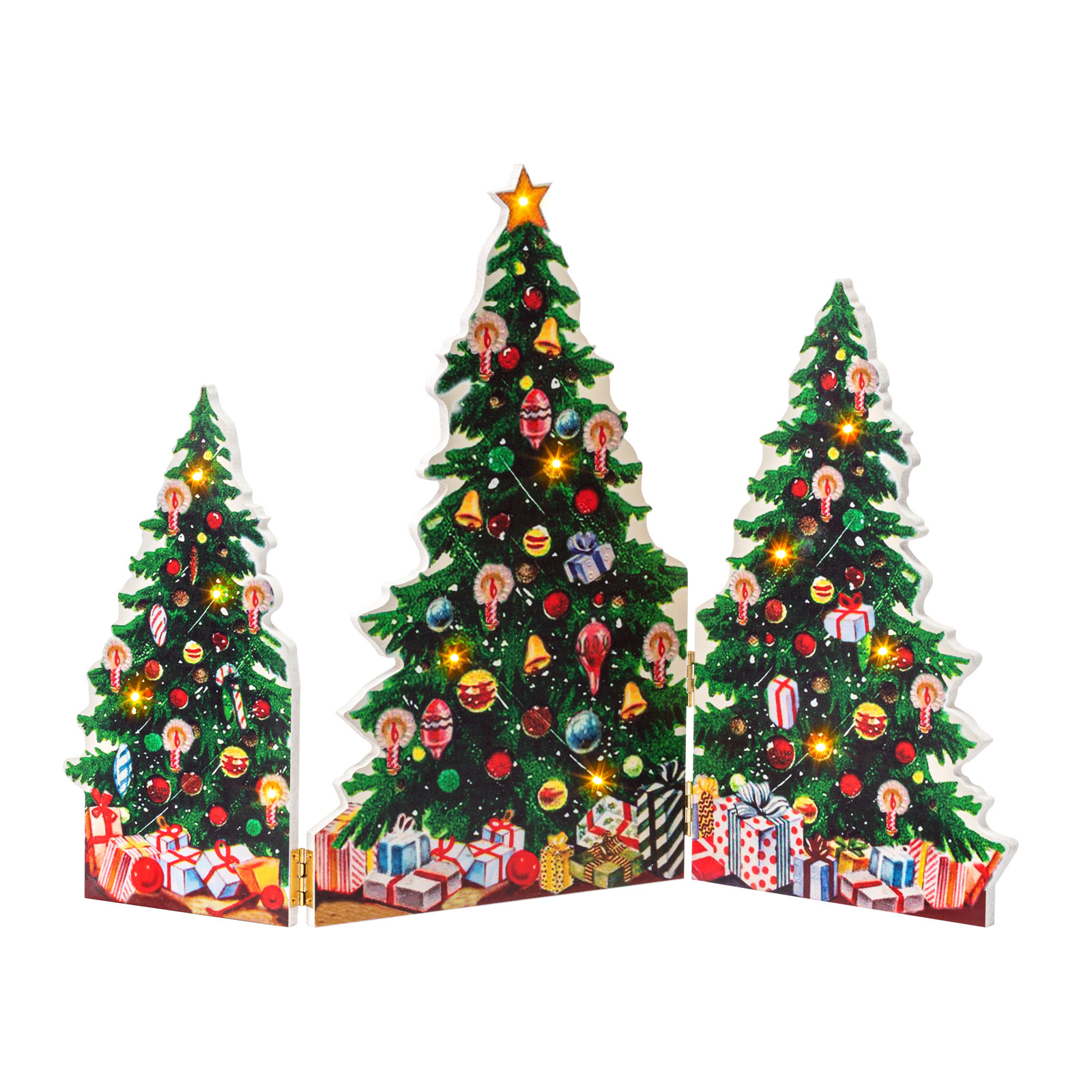 Nostalgic 15" Illuminated Folding Scene - Christmas Trees
