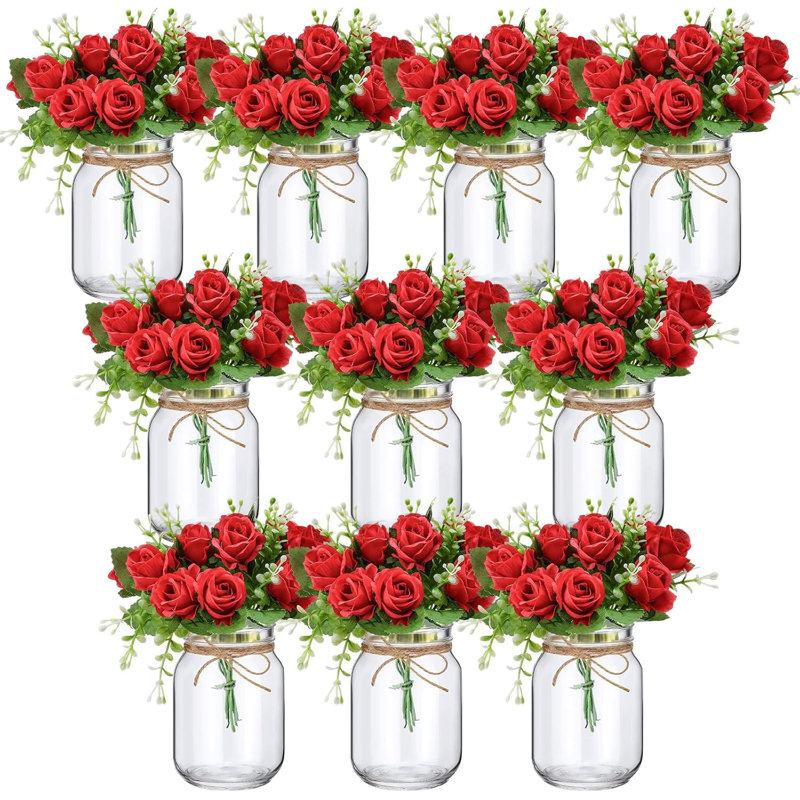 Ensemble de centre de table 10 pièces Red Rose Mason