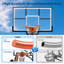 Panier de basketball encastré - panneau arrière en PC de 55 po, hauteur réglable de 7,5 à 10 pi, mât carré robuste avec rebord standard de 18 po