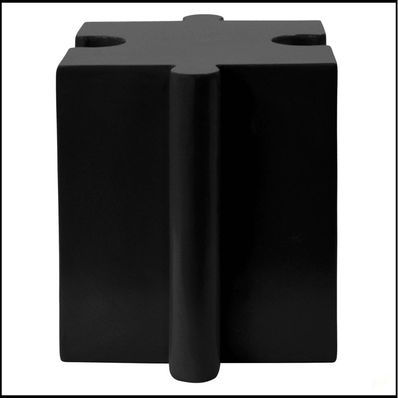 Table d'appoint à casse-tête modulaire à casse-tête MGO - polyvalente pour l'intérieur et l'extérieur, Noir