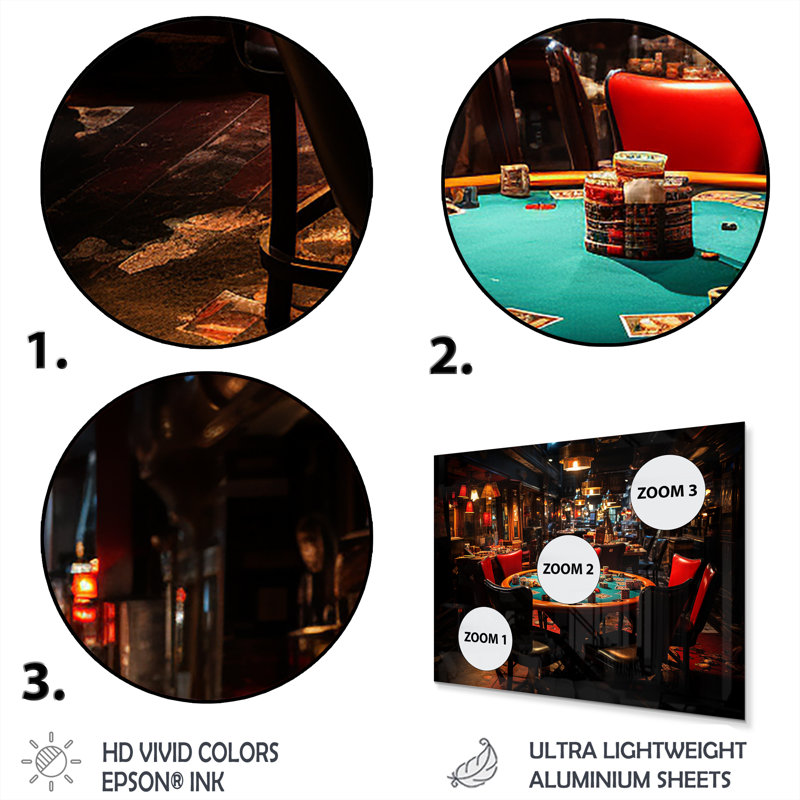 Décoration murale en métal «Casino Royale Blackjack II», H 12 po x l 20 po