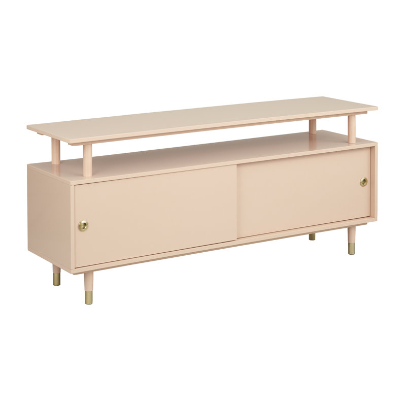 Camylle TV Stand for TVs up to 70", Blush Pink/Gold