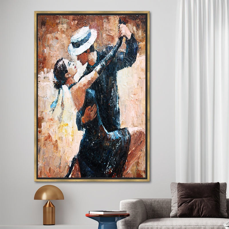 Print on Canvas, 70 cm H x 50 cm W, Framed Print without Mat, Gold