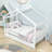 Wood House Bed With Pull-Out Twin Trundle-431005078-431005080