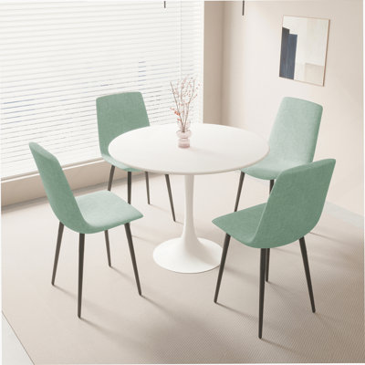 Ensemble de table de salle à manger 5 pièces, table de salle à manger avec 4 chaises rembourrées