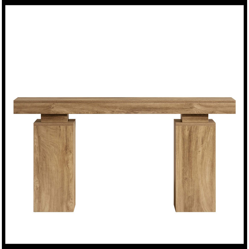 63" Console Table, Wooden Entryway Table Foyer Stand