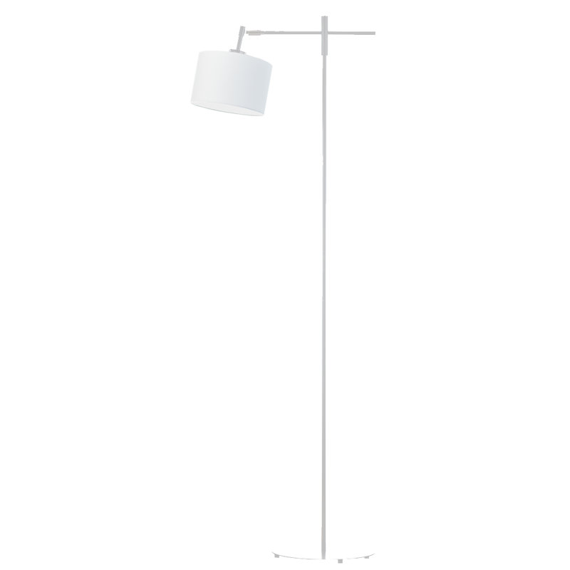 Chafton 145cm Brown Accent Floor Lamp, Silver, White