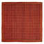 Tapisserie Kilim rouge tissée à la main unique en son genre 13 pi 2 po x 13 pi 2 po