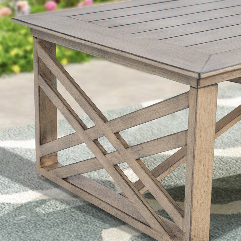 Table basse rectangulaire en aluminium Hamarto