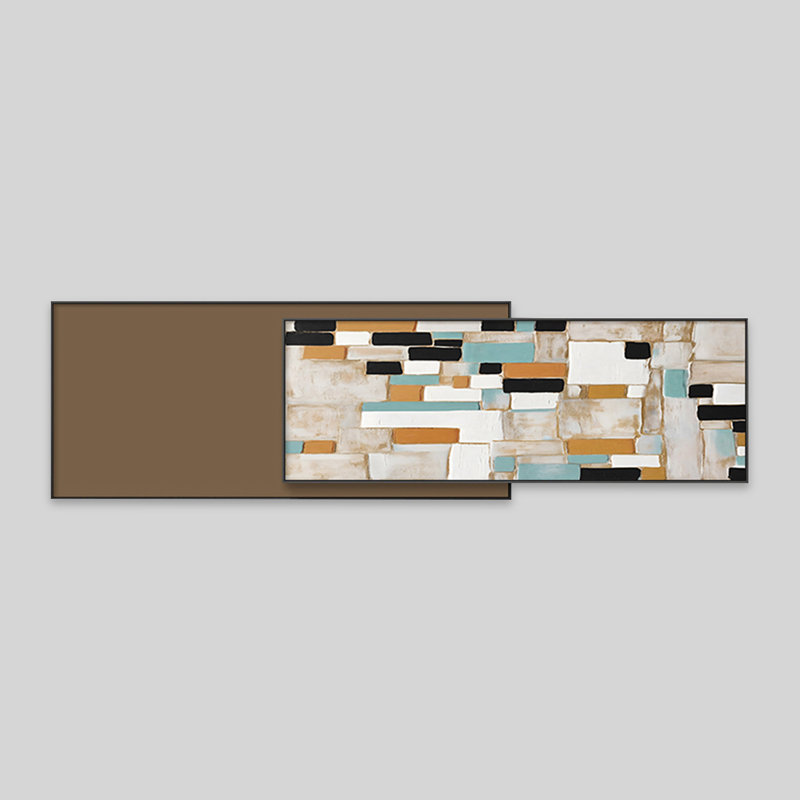 Peinture décorative minimaliste pour salon, peinture murale sur fond de canapé, H 33,46 po x l 118,11 po