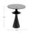 Fulton Round Glass and Mango Wood Accent Table, Black-117042627