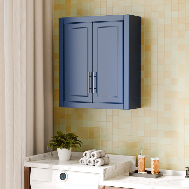 Armoire de salle de bain murale 26 "avec tablettes réglables, 22" W x 26" H, Marine