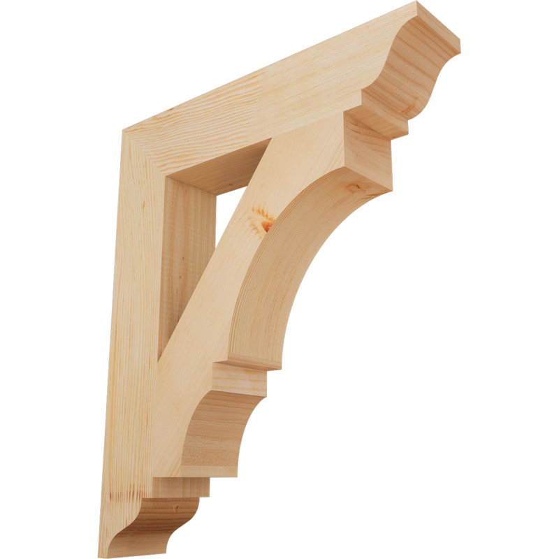 Support traditionnel Balboa, L 3 1/2 po x P 20 po x H 24 po, Sapin de Douglas lisse