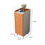 15.75" Modern Light Luxury 5 Drawer Chest Narrow Vertical Sintered Stone Top Cabinet