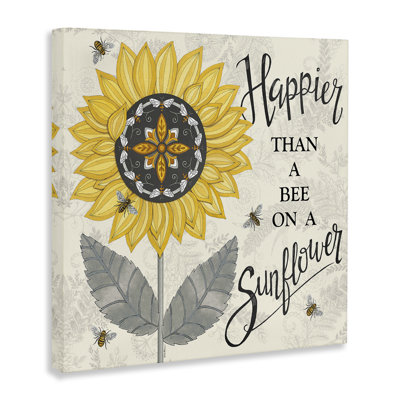 "Happier Than Bee & Sunflower", art mural par Deb Strain