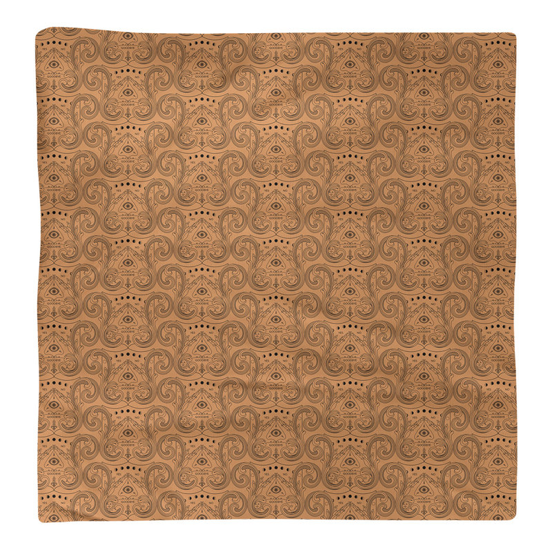 Polyester Toile Square Napkin, Orange, 0.1" H x 10" W x 10" D, Cotton Twill