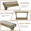 47.24” Console Table Long Farmhouse Solid Fur Wood Console Entryway Table For Hallway With Shelf-2131596420
