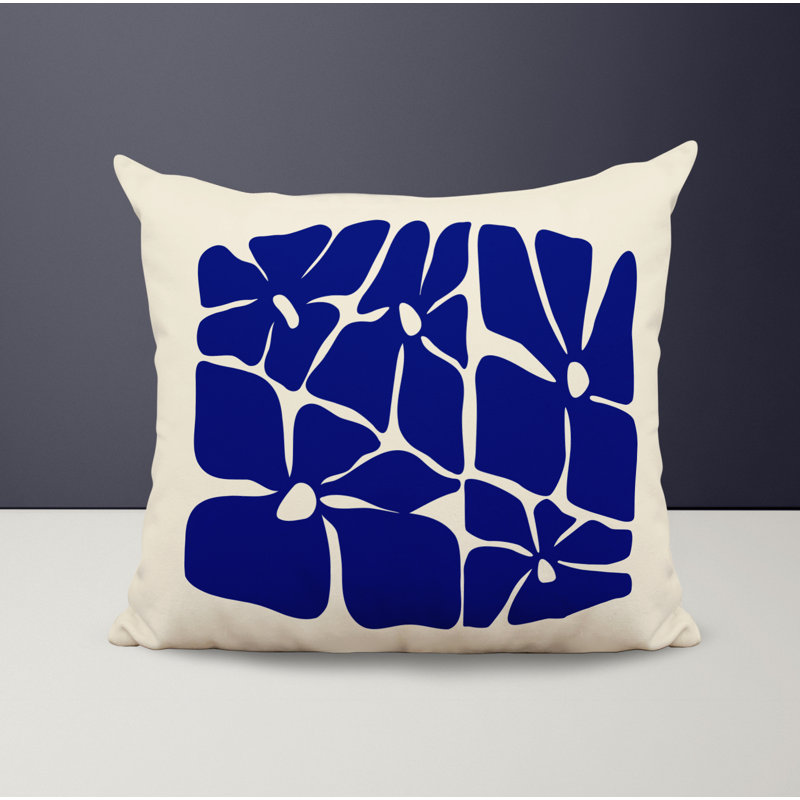 Housse et insert de coussin décoratif en polyester, L 19 po x H 19 po, Bleu marine