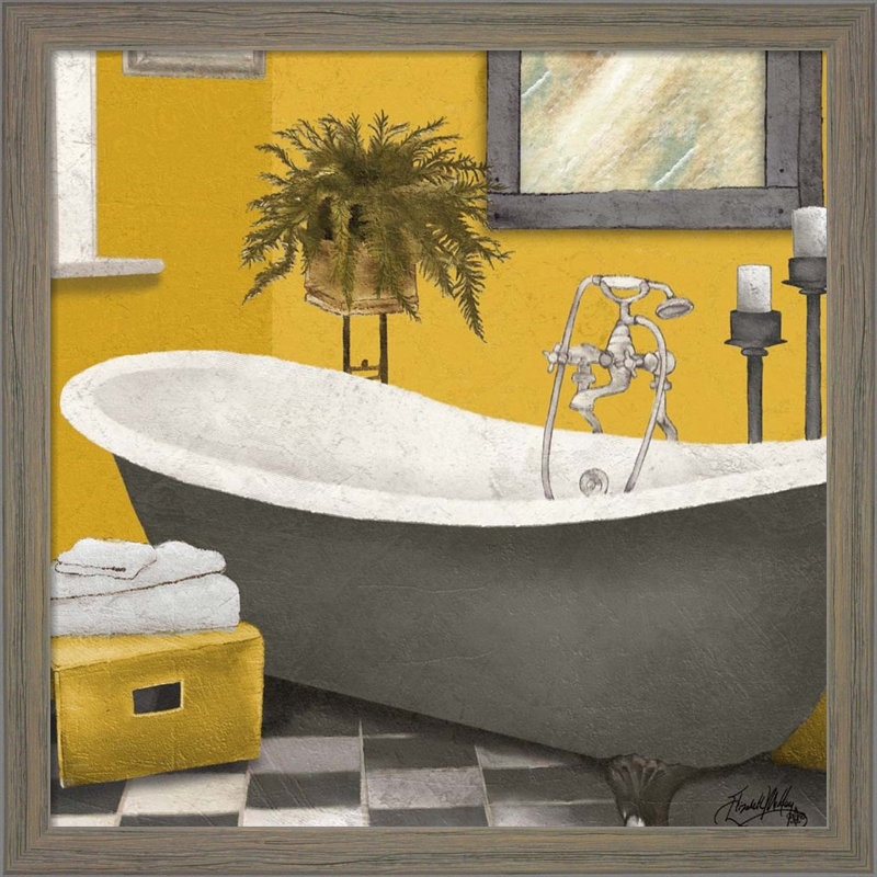 «Sunny Bath» par Elizabeth Medley, art encadré (ensemble de 2)