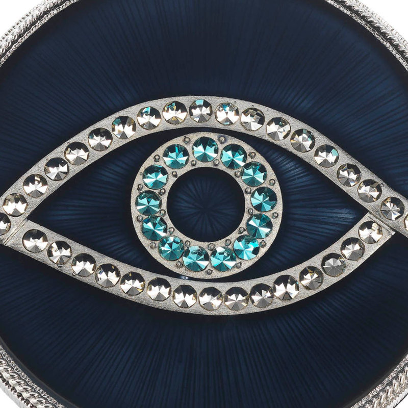 Evil Eye Pewter Round Coaster