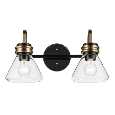 19.25" 2-Light Vanity Light with Clear Glass