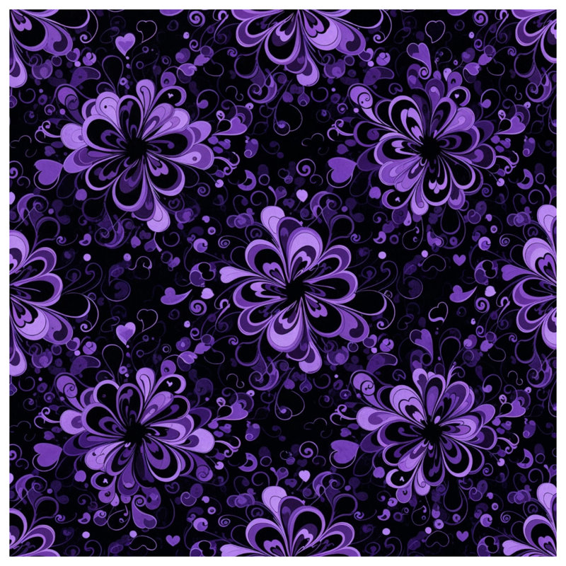 Couvre-lit matelassé à motif floral mauve, Double