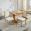 Ensemble de 2 chaises de salle à manger de style français avec dossier carré et cadre en bois massif sculpté de style français-129705234