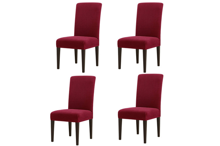 Stretch Raised Dots Box Cushion Dining Chair Slipcover