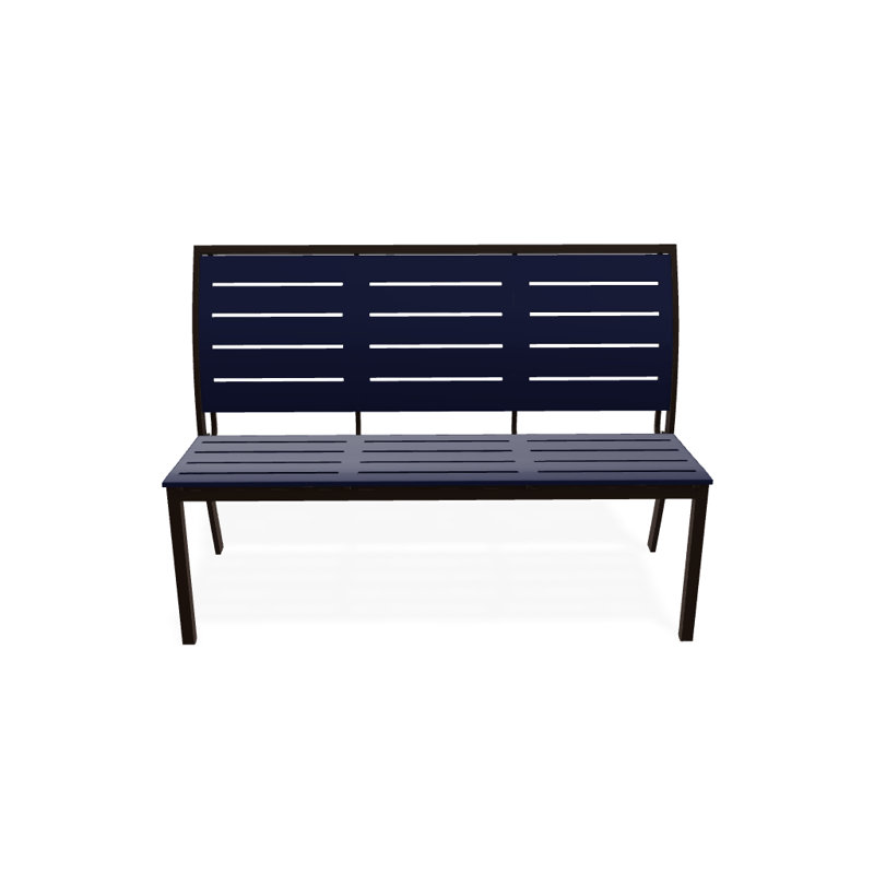 Banc de parc empilable aluminium Bazza, Aqua PQ0, Kona texturé