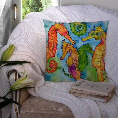 Coussin décoratif intérieur/extérieur hippocampe