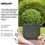 Black Concrete Effect Square Planter, Frostproof Outdoor Plant Pot, Garden Planter Box with Drainage Holes-93635363