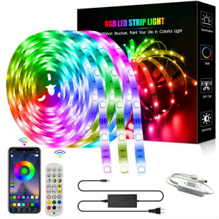  SPE USB LED Light Strip with RF Remote Control - Medium (78 /  2m) - Multi-Color RGB 5050 - Dimmer Controller, 3M Adhesive Tape for Home,  Kitchen, TV Backlight, Computer, Monitor 