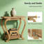 Table d'appoint décorative, table basse à 2 niveaux, table de bout
