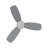 44"   Smart DC Ceiling Fan with light, Remote control-2106018408