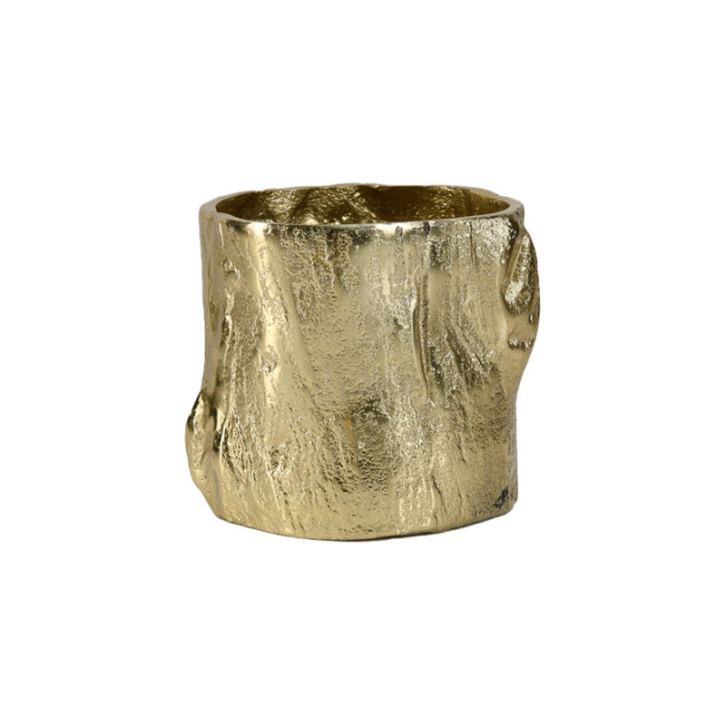 Mireyda Aluminum Table Vase, 4" H x 4.5" W x 4.5" D