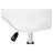 White Low-Back Swivel Office Chair with Adjustable Height and Metal Base