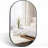 Black 20" X 28" Metal Oval Mirror