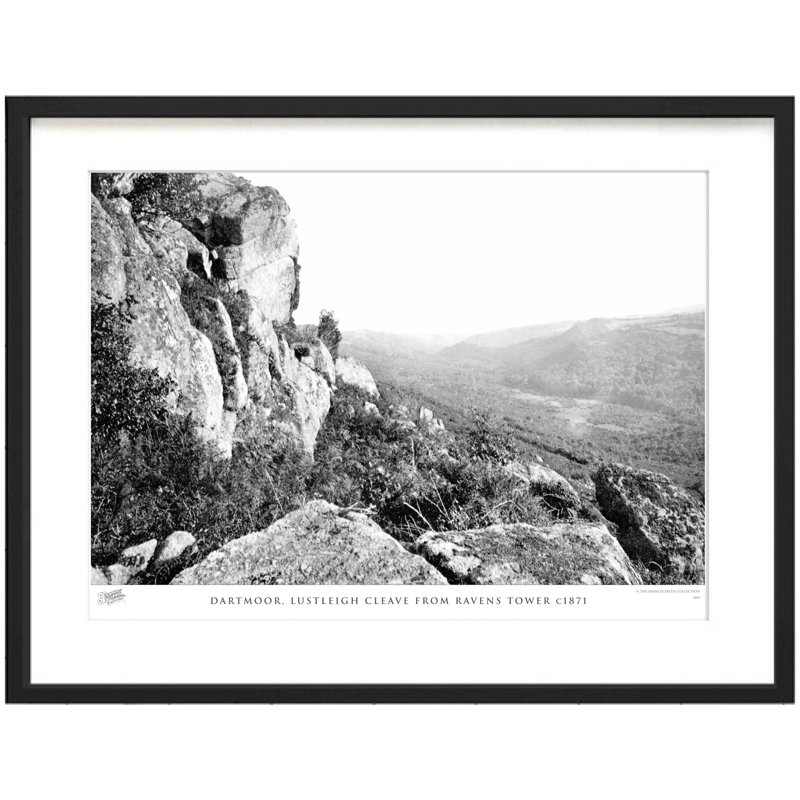 Dartmoor, Lustleigh Cleave From Ravens Tower C1871 - Single Picture Frame Print, 45cm H x 60cm W x 2.3cm D