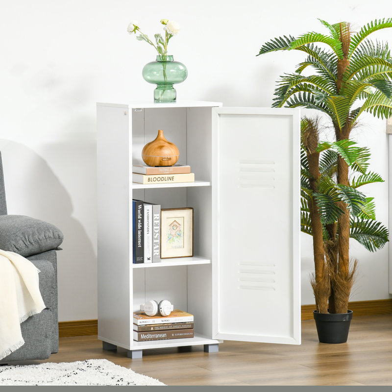 1 -Door 3 -Shelf, White