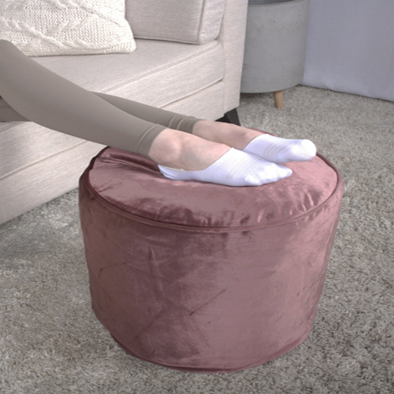 Pouf cylindrique - rose rosé