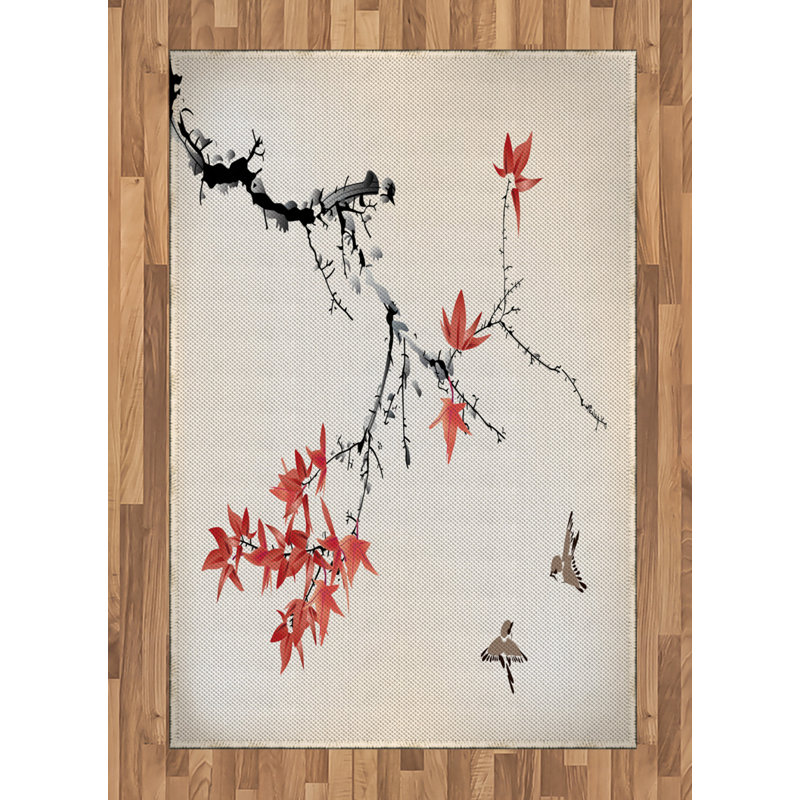 Tapis décoratif japonais en fibres à haute densité, Rectangle— 4 pi x 5 pi 8 po