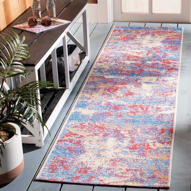 Hutchings Performance Abstract Indoor/Outdoor Area Rug, Runner 2' x 8'
