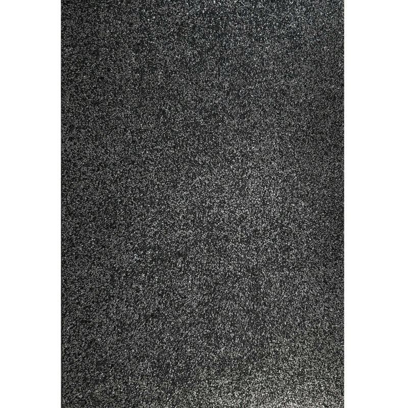 Papier peint noir et gris avec mica naturel et gros pierre rustique à paillettes argentées