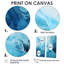 Oceanic Rhapsody I - art mural moderne bleu sarcelle 2 panneaux-379300037-379300042-379300036