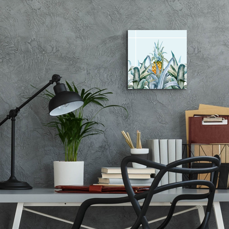 «Tropical Filing» par Mark Ashkenazi, art mural en verre acrylique, H 12 po x l 12 po x P 0,13 po