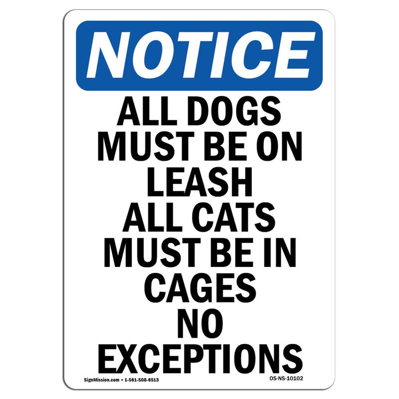 Tous les chiens doivent être en laisse