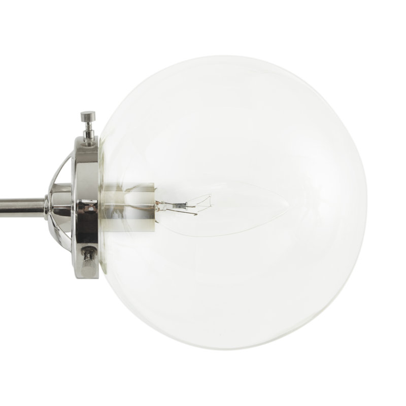 Lustre à 12 lumières avec ampoules sphériques surdimensionnées Orrhaen, Argent