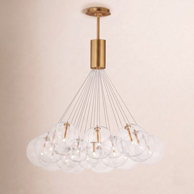 Alikee 20 Light Glass Steel Dimmable Pendant