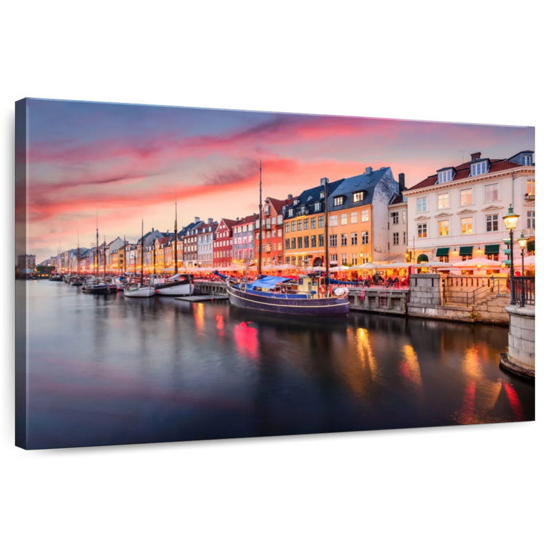 Ravi Nyhavn Copenhagen Canal, 26" H x 39" W