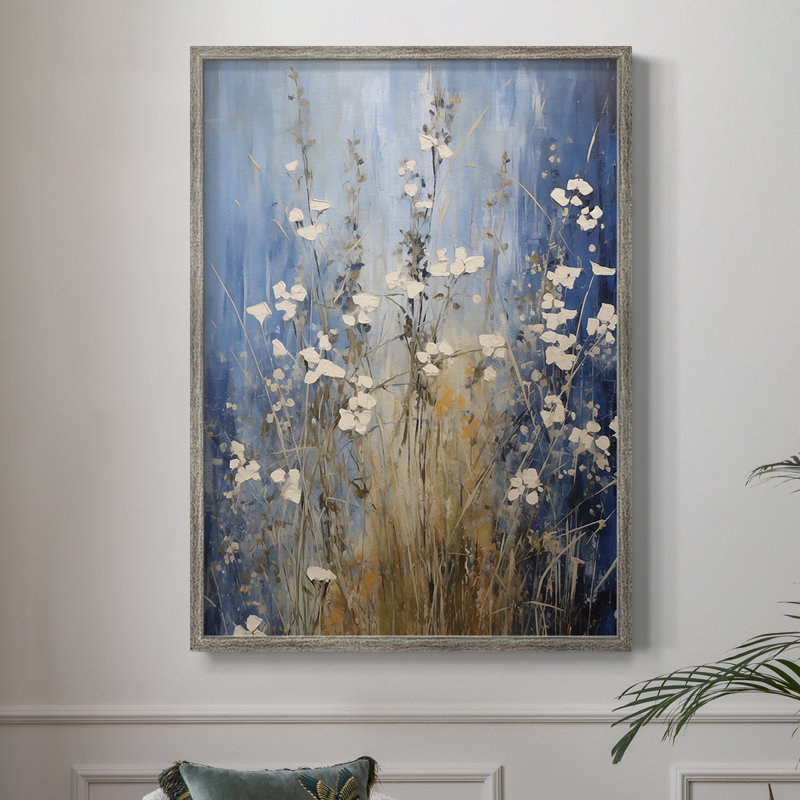Reproduction encadrée FLORAL Series DCC-XXII - bois massif, H 15 po x l 12 po